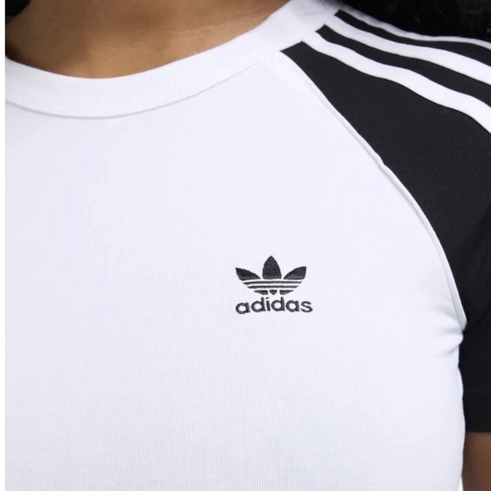 Adidas Women's White and Black Short Sleeve Dress - Picture 3 of 5